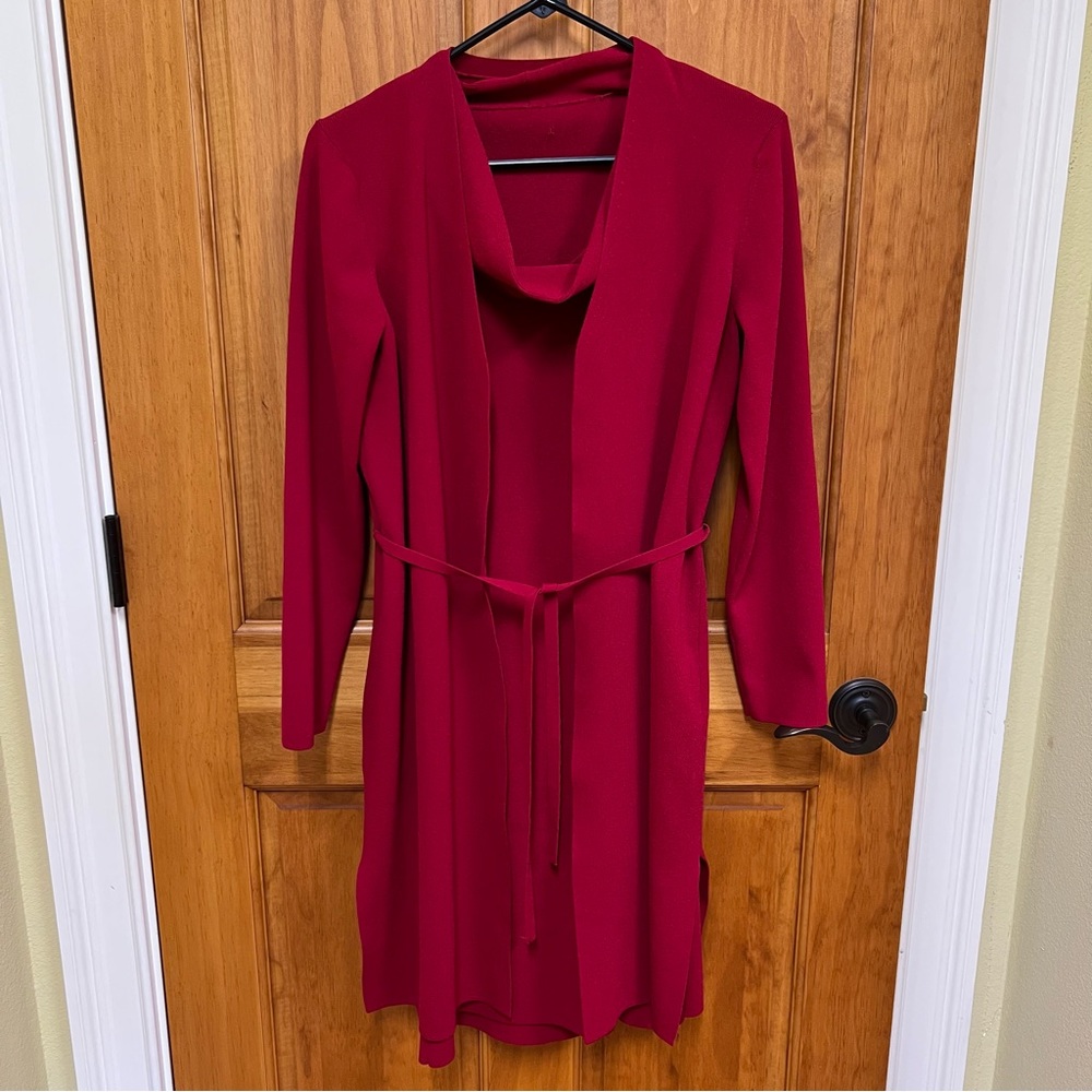 Spenser Jeremy Red Knit Dress With Over Sweater/Jacket, Size 10